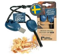 Light My Fire Allume Feu Survie - Pierre à Feu avec Tige de Ferrocérium - Fire Steel - Équipement de Bushcraft - Allume Feu au Magnésium 2-en-1 pour Feux de Camp 3000 Utilisations