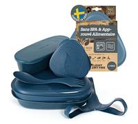 Light My Fire Kit de Vaisselle de Camping Boîtes Repas 6 Pièces - Lunch Box avec Ustensile 3-en-1 - Empilable, Réutilisable, sans BPA, Passe au Lave-Vaisselle - pour Pique-Nique, Camping 1 Personne