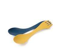Light My Fire Spork Original - Fourchette Cuillère de Camping - Couvert de Camping 3-en-1 - Couteau et Fourchette-Cuillère réutilisables - Couvert Multi Fonction sans BPA - Lot de 2, Yellow/Blue