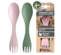 Light My Fire - Spork Little BIO 2 Pack - Couverts Sandy Green / Dusty Pink - Enfant