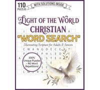 Light of the World Christian Bible Word Search: Bible Light & Hope Words, Gospel Passages, Christian Symbols, Spiritual Encouragement, Faith Building ... Print 8.5 x 11 for Adults & Senior Citizens