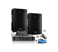 IBIZA SOUND LIGHT Pack Sono 2160W Total Ibiza Sound 2 Enceintes 2x600w - Ampli AC-1000W - Table de mixage - Câblage