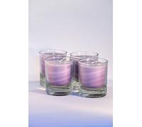 Light Palm 4041678002206 Nuance Bougie Lot de 4 Bougies en Cire, Hauteur : 6 cm, durée Environ 15 Heures, Violet