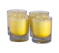 Light Palm 4041678002213 Nuance Bougie-Lot de 4-Jaune