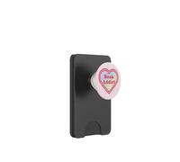Light Pink Book Addict Cute Bookish Bookworm Reading Heart PopSockets PopWallet pour MagSafe