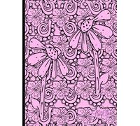 Light Pink Intricate Daisies, 200 Unlined, Floral Detailed Page, 8x11, Hardcover Journal, Art Pad, Sketchbook, Drawing Book: Made With Hand-Drawn And ... By: Artist Mary Elisabeth Linder @ MaryEMade