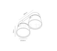 Light Point Vantage Plafonnier et Applique LED 2 foyers blanc - 13 cm