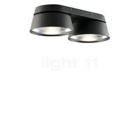 Light Point Vantage Plafonnier et Applique LED 2 foyers noir - 13 cm Ce luminaire comporte des modules à LED prémontés de classes énergétiques A A++, A+, A
