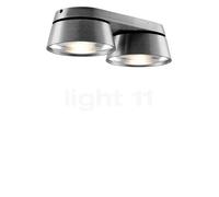Light Point Vantage Plafonnier et Applique LED 2 foyers titane - 13 cm Ce luminaire comporte des modules à LED prémontés de classes énergétiques A A++, A+, A