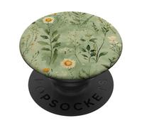 Light Sage Green Floral Wildflower Botanical Flowers Wild PopSockets PopGrip Adhésif