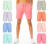 Light & Shade Light and Shade Ladies Soft Touch Loungewear Sweatpants Joggers Jog Shorts, Shorts Femme, Pink, X-Large