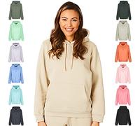 Light & Shade Sweat à Capuche Femme Fleece - Hoodie Pullover avec Poche et Cordon, Sweatshirt Confortable pour Gym Sport Loungewear et Usage Quotidien (Sable, M)