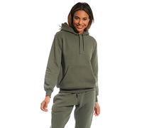 Light & Shade Sweat à Capuche Femme Fleece - Hoodie Pullover avec Poche et Cordon, Sweatshirt Confortable pour Gym Sport Loungewear et Usage Quotidien (Armée, L)