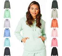 Light & Shade Sweat à Capuche Femme Fleece - Hoodie Pullover avec Poche et Cordon, Sweatshirt Confortable pour Gym Sport Loungewear et Usage Quotidien (Brumeux Jade, M)