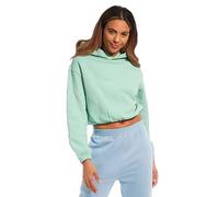 Light & Shade Sweat-Shirt Court à Capuche pour Femme, Menthe, M