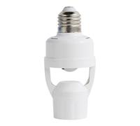 Light Socket Motion Sensor Adapter - E27 Screw In Infrared Bulb Holder | Porch Garage Basement Accessory, Front Door Hallway Tool, Indoor Outdoor Exit Stairs Fixture, Home Lighting Organizer