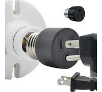 Light Socket Plug Adapter - Light Bulb Outlet Socket Adapter | Quick Connection Lightbulb Converter For Garage Porch Camera Bedroom Kids Room Kitchen Bathroom Cloakroom