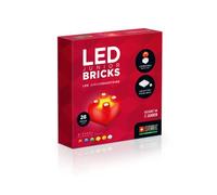 Light Stax Junior Classic Plus M-09002, Compatible avec Le système STAX et Toutes Les Marques de Blocs de Construction connues, 28 STAX, avec Base d'alimentation USB et câble Multicolore