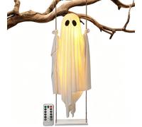 Light Swinging Ghost Decor | 5ft Cute Adjustable Remote Control String Ligh