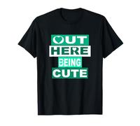 Light Teal Aqua Out Here Being Cute Light Teal Aqua T-Shirt