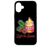 Light The Season Bougie en Pot Pin Coque pour iPhone 16 Plus