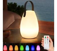 light to hope Lampe de Table LED Extérieur Blanc Chaud 8 Couleurs Lampe de Table Sans Fil avec Intensité Variable IP44 étanche Léger, Facile à Nettoyer pour Chambre Jardin Patio Salon Salle à Manger
