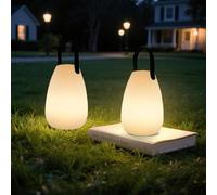 light to hope Lot de 2 lampes LED à batterie d'extérieur/table avec télécommande à intensité variable sans fil 8 couleurs et blanc chaud IP44 étanche USB-C Lampe de camping pour extérieur, jardin