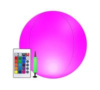 Light Up Beach Balls - Boule de natation LED étanche en PVC 38 cm avec télécommande et changement de couleur - Multi Mode Waterproof Party Decoration Light Toy for Beach Pool Backyard Garden