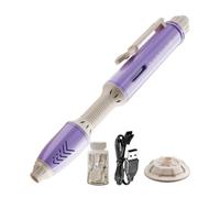 Light Up Bubble Wand Machine - ABS 6.7x47cm 450g Purple Pink Blue Pen Style Automatic Bubble Maker for Kids 3+ - Outdoor Indoor Magic Blowing Toy - Long Battery Play Fun