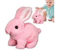 Light Up Bunny Toy - Lapin en Peluche Interactive | Oreilles qui se balancent - Jouet pour animaux de compagnie avec sons d'animaux éclairée pour les tout-petits Cadeau