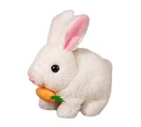 Light Up Bunny Toy - Plush Animal Doll with Interactive LED Glow, Electronic Walking Rabbit Pet, Animated Toy with Realistic Sounds, Sensory Developmental Doll for Kids Birthday Gift