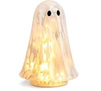 Light Up Confetti Ghosts, Vintage Patchwork Halloween Lamp，A：3.94 in