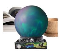 Light Up Crystal Ball Halloween, Multicolor Lamp, 6.3x7.09 inch Brightness Adjustment & Indoor Use, Lighted Tabletop Decor for Living Room, Bedroom, Party, and Favor Cafe Ambiance