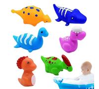 Light Up - Dinosaur Bath Toys for | 6X Bathroom Tub Water Game with Glowing LED Sensors & Floating Prehistoric Figures for Boys, Girls, Kids and