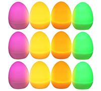Light Up Easter Decorations - LED Electronic Colorful Eggs Set, Decorative Party Lights | 12 Pieces Waterproof Glow Eggs With Bright Illumination For Holiday Events Table Centerpiece Indoors