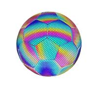 Light Up Football - Reflective Glowing Night Games Training | Soccer Glow In The Dark Toy, Holographic Neon Flash Battery Operated LED Sports Ball Luminous Fluorescent Outdoor Activity Set