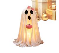 Light Up Ghost - Cloth, Halloween Table Decor, Lighted Pumpkin Ghost