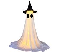 Light Up Ghost - Glowing Halloween Prop | LED Yard Decoration | Spooky Outdoor Ornament for Garden Lawn and Porch Display | Illuminated Ghost Figure for Pathway Patio Or Haunted House Scene