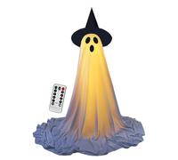 LIGHT UP Ghost Halloween Decorations - 165x30 Cm Ghost Spectral Avec Corde De Contrôle Télécommande Lumière | Stupi Maison Infestés Effrayants Pour Les Jardins Des Porches Festival Festival Fest