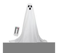 Light Up Ghost Halloween Decorations, Spooky String Light, Remote Controlled Display, Glowing Effect, Weather Resistant, Easy Setup, Haunting Ambience, Perfect for Lawn, Party, Porches, 165x30cm