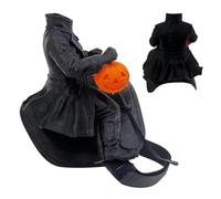 Light-Up Headless Horseman Dog Costume, Pumpkin Rider Harness Dog Costume | Lighted Adjustable Fit Cosplay Costume
