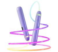 Light Up Jump Rope for Kids Rechargeable Multi-Color LED Jump Rope 110 Inch Fiber Jumprope with Non-slip Handle for Exercising, Fitness, Workout
