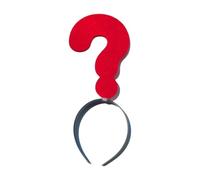 Light-Up LED Question Mark and Heart Headband - Glowing Novelty Hair Access | Eye-Catching Built-In LED Lights for Festive Glow, Unique Question Mark and Love Heart Novelty Styles, Comfortable Lightweigh