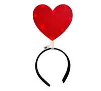 Light-Up LED Question Mark and Heart Headband - Glowing Novelty Hair Access | Eye-Catching Built-In LED Lights for Festive Glow, Unique Question Mark and Love Heart Novelty Styles, Comfortable Lightweigh