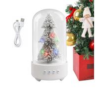 Light Up Musical Tree Player Wireless Audio Player Desktop Decor Speak | Christmas Speaker USB Rechargeable Christmas Tree with LED Lights Holiday Wireless Speakers Dining Table Windowsill Bookshelf