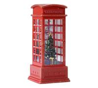 Light Up Phone Booth - Lampe LED de bonhomme de neige, Retro London Phone Booth Night Light Decoration | Lumière de bureau LED pour étudiants de chambre à coucher | Lampe décorative de Noël v