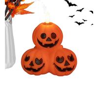 Light Up Pumpkins, Led Pumpkin Night Lamp, Spooky Halloween Decoration, Festive Party Accessory, Indoor Outdoor Decor for Fireplace Table Living Room Yard Porch Garden School Shelf Celebration