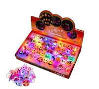 Light Up Rings for Kids 50 Pieces - - - Halloween Flashing Jewelry Finger |
