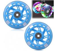 Light Up Scooter Wheels: 100mm Led Scooter Replacement Wheels With Abec 9 Ball Bearings, Suitable For All Scooters With 100mm Wheels (Blue)
