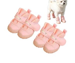 Light Up Shoes For Dogs - Anti-slip Led Adjustable Breathable Mesh Boots | Outdoor Glow Dog Boots For Summer Winter Night Walking Hot Pavement Home | Streets Road Park Lawn Path